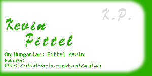 kevin pittel business card